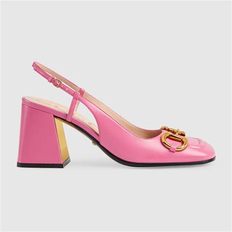 gucci horsebit slingback pink|Gucci Heels for Women .